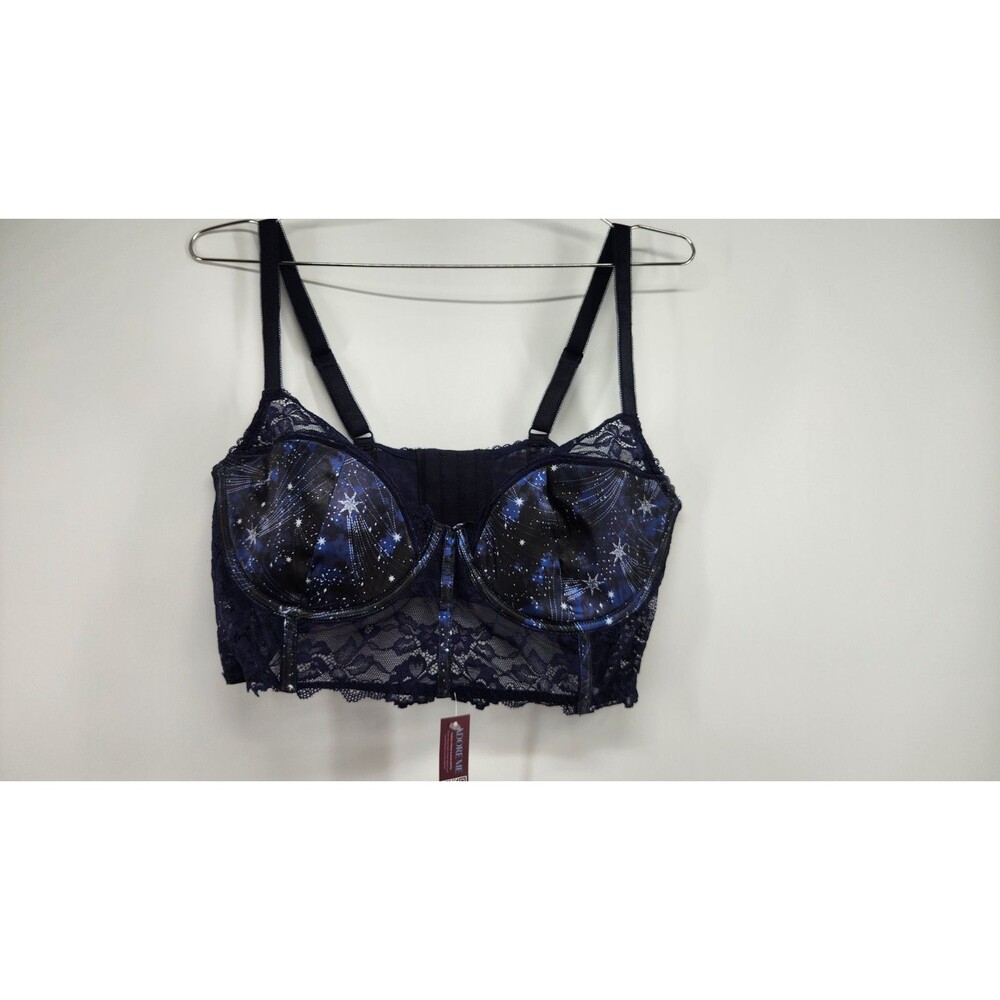 Adore Me Womens 34DDD Black Plaid‎ Carole Contour Demi Bra NWT
